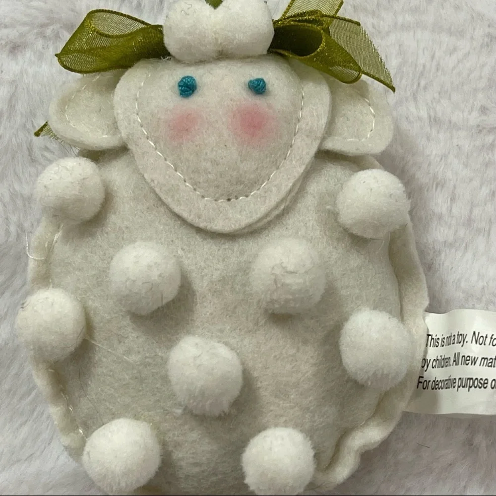Felt Decorative Sheep Lamb Pin Cushion Vintage